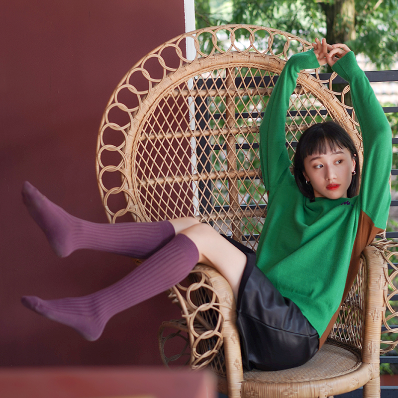 袜子女ins潮日系纯棉小腿袜