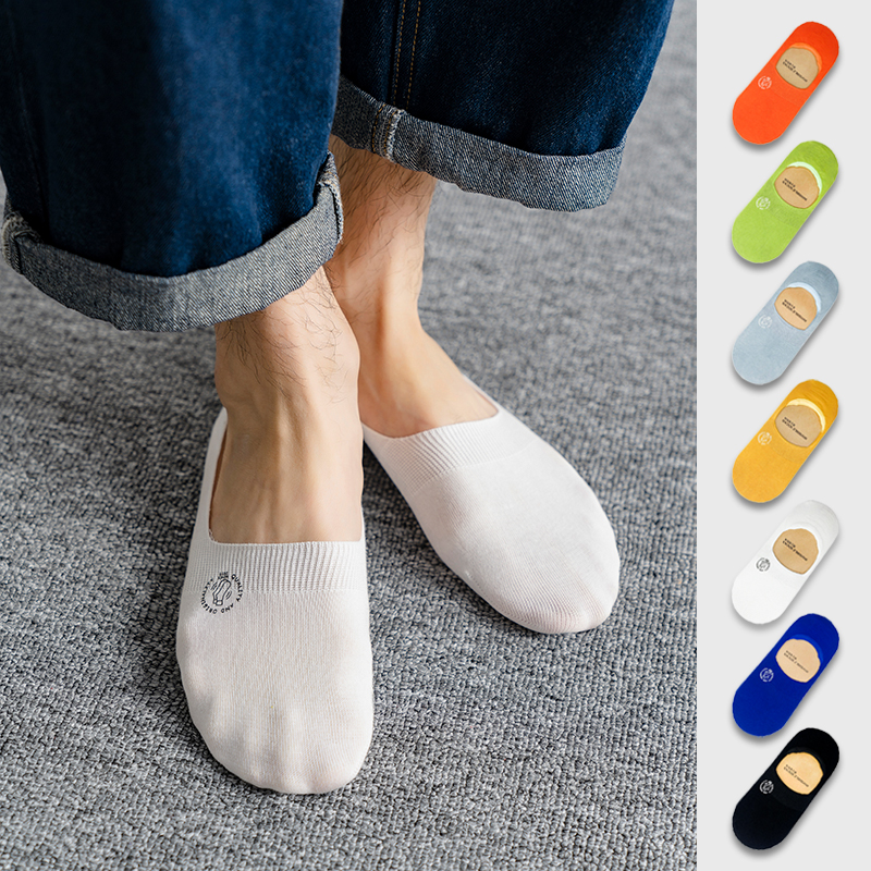 夕美川社夏季男隐形百搭船袜