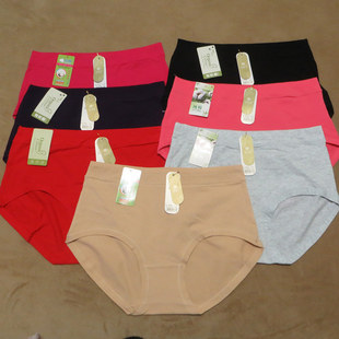 有机棉舒适女内裤 彩伊婷6663女士纯棉内裤 中高腰三角底裤