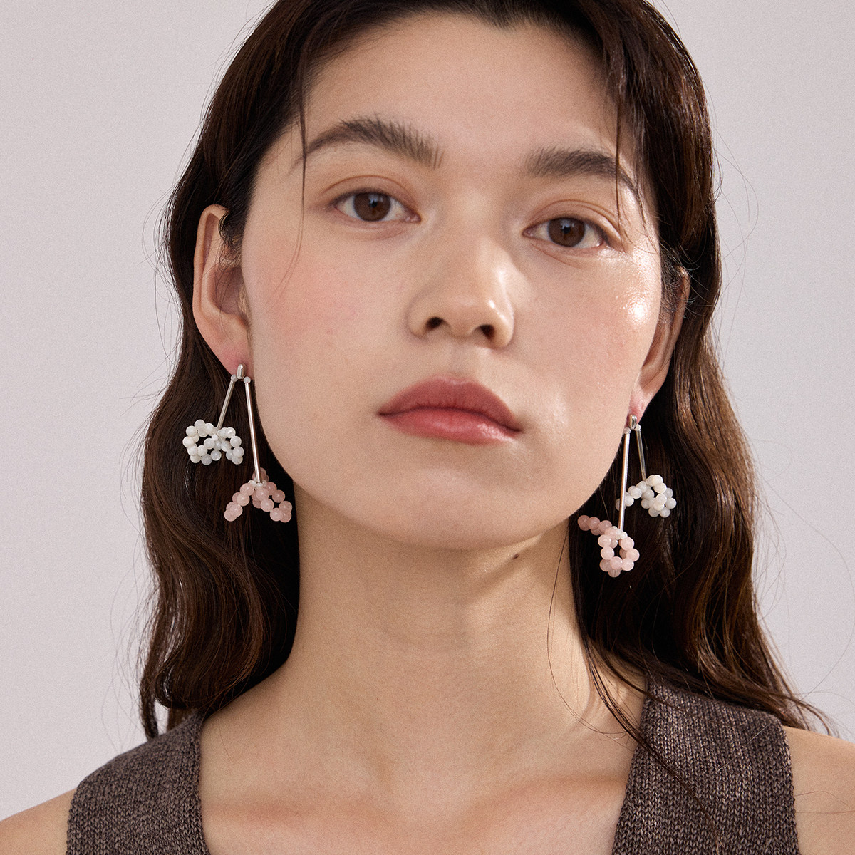 吾也双色花簇耳钉 马蹄螺天然石串珠耳饰 夕拾系列,饰品/流行首饰/时尚饰品新,耳环,淘宝优惠券,粉丝福利购,淘宝优惠卷