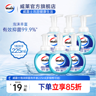 威露士泡沫型洗手液225ml瓶 儿童成人家庭专用温和清洁滋润双手