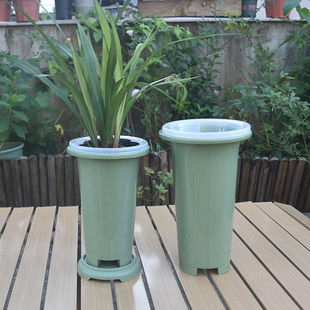 兰花专用套盆室内兰花盆高档种植套盆塑料兰花盆树脂加厚无侧孔