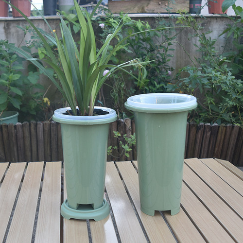 兰花专用套盆室内兰花盆高档种植套盆塑料兰花盆树脂加厚无侧孔