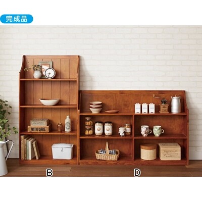 书柜简约实木置物架日式书架落地整理柜原木厨房书房杂物架松木 - 封面