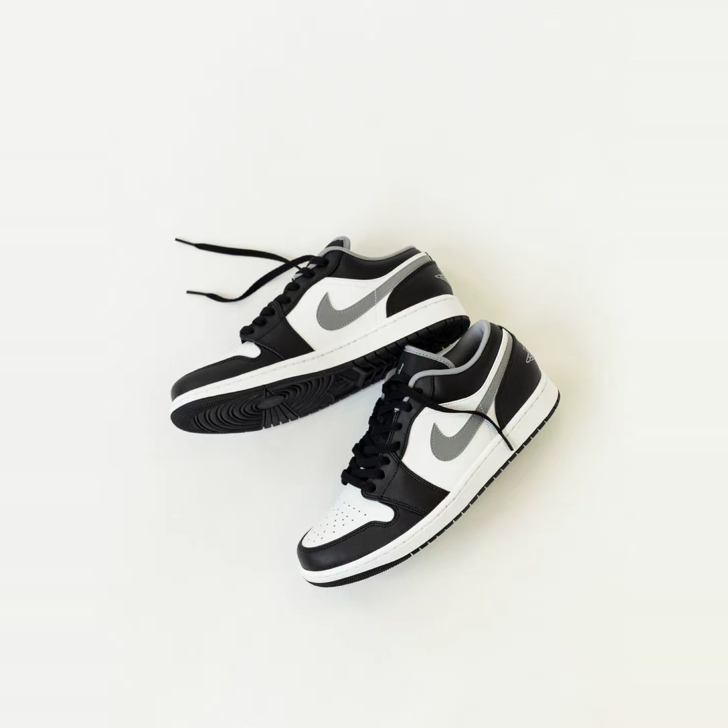 Air Jordan 1 AJ1 low耐克运动低帮影子灰黑白男款板鞋553558-040
