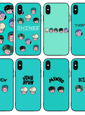 SHINee卡通手机壳适用iPhone8 XSMAX苹果6s挂绳11软硅胶7PLUS软壳