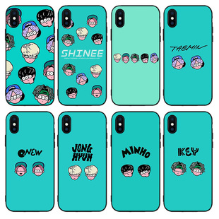 SHINee卡通手机壳适用iPhone8 XSMAX苹果6s挂绳11软硅胶7PLUS软壳