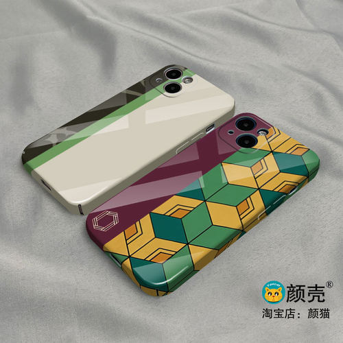 鬼灭之刃风柱水柱12光面678Plus手机壳11适用XS MAX苹果XR保护套iPhone14菲林硬壳小米13PRO华为P50 VIVO S15
