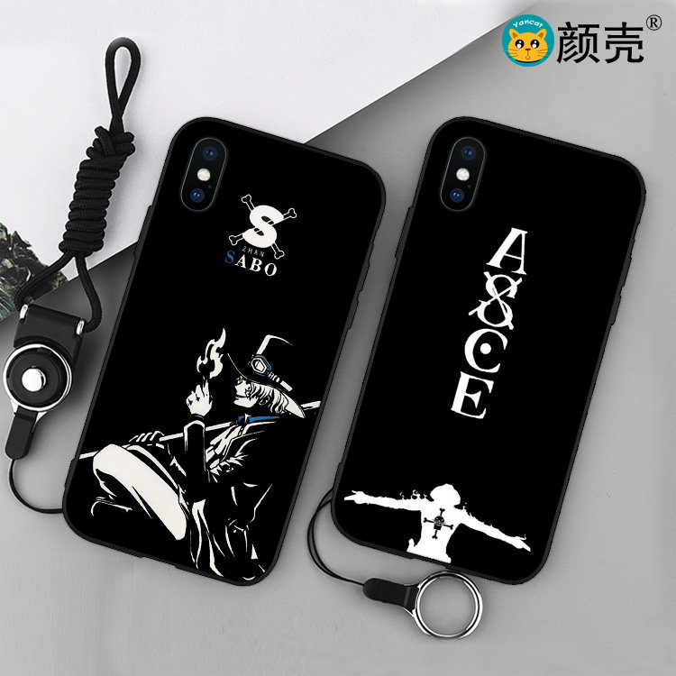 海贼王萨博艾斯XR适用XSMAX手机壳8plus磨砂iphone6s软硅胶防摔5s