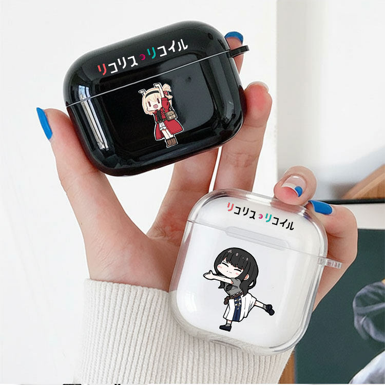 莉可丽丝动漫周边搞怪耳机套适用Airpods保护壳苹果2无线蓝牙盒3代pro软硅胶4透明软全包分体式第一二三四代