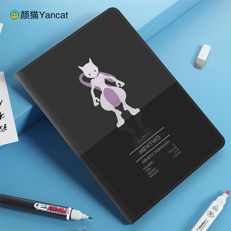 宠物小精灵超梦平板皮套11适用ipad789保护壳pro10.5全包mini6软air234蚕丝纹9.7寸华为matepad10.8小米6spro