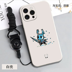 空洞骑士游戏周边可爱简约黑白11手机壳16适用iphone13PRO苹果15maxr红米K70一加ace3小米14液态IQOO12硅胶VI