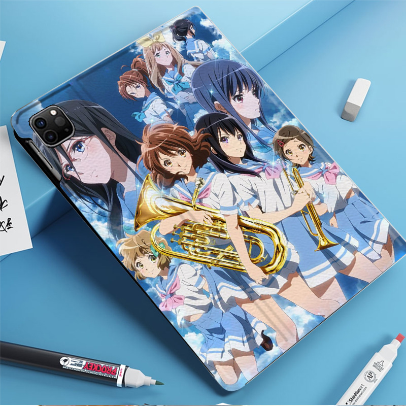 ​吹响吧！上低音号平板皮套适用ipad10保护壳pro13全包mini6软air56蚕丝纹10.9寸华为10.2笔槽11.5s小米三星