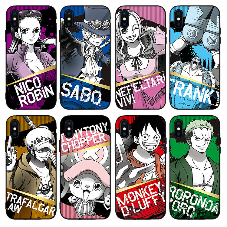 海贼王萨博路飞苹果XS手机壳8plus磨砂适用于6s软壳7挂绳X情侣MAX