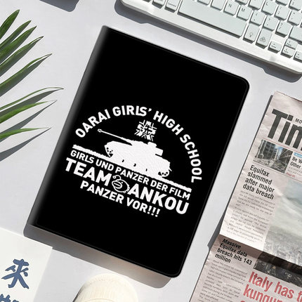 少女与战车 坦克战车道 武部沙织动漫平板皮套适用ipad10保护壳pro13全包mini6软air56蚕丝纹10.9寸