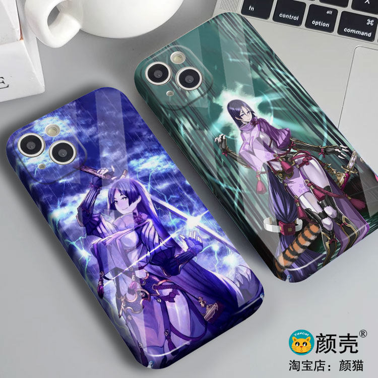 fgo源赖光fate手机壳适用iphone15promax菲林14Plus全包边12苹果XR小米华为mate60玻璃P40硅胶VIVOX90硬壳100