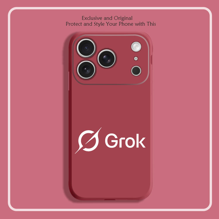 埃隆马斯克人工智能AI大模型Grok8色液态硅胶12手机壳11适用14苹果15 16 17PROMAX红米K90全包软VIVO小米13