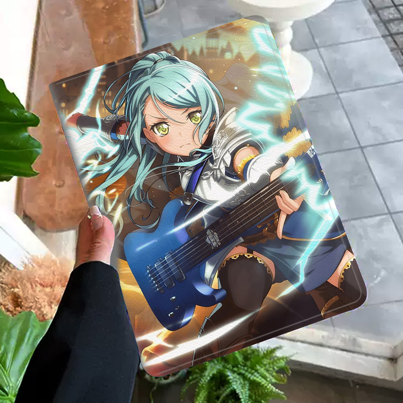 冰川纱夜bangdream动漫周边平板皮套适用ipad10保护壳pro13全包mini6软air56蚕丝纹10.9寸华为10.2笔槽11.5