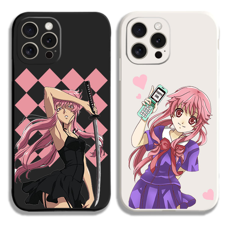 我妻由乃 未来日记 侧边11手机壳16适用iphone13PRO苹果15maxr红米K70一加ace3小米14液态IQOO12硅胶VIVO全包