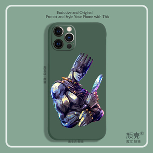 适用iphone13promax普奇神父jojo手机壳布奇12液态硅胶手机壳苹果