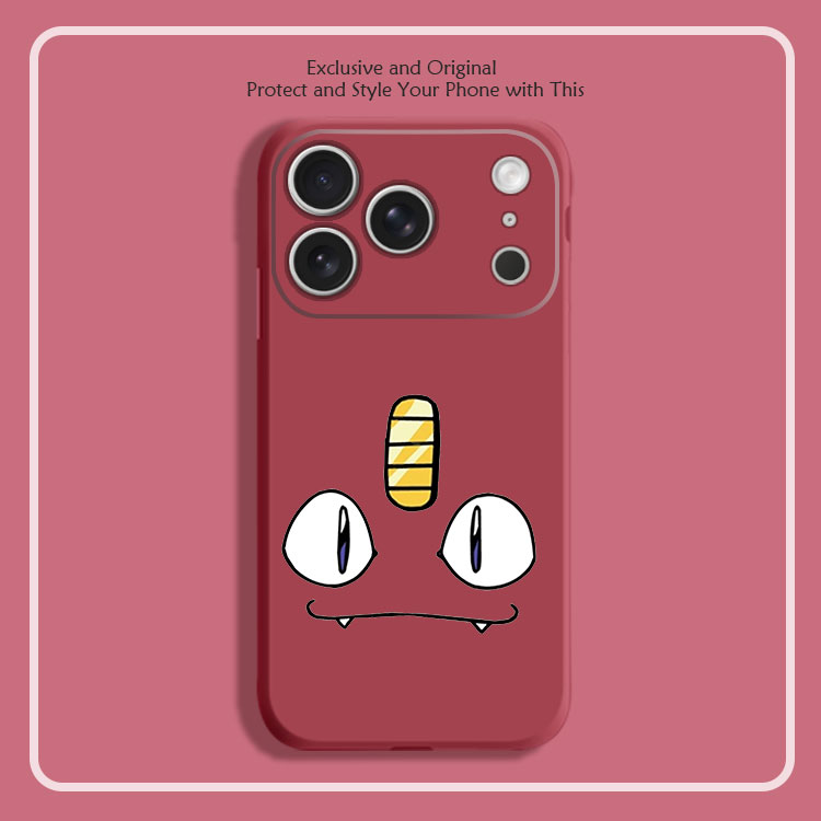 宠物卡通 喵喵怪 动漫周边8色液态硅胶12手机壳11适用14苹果15 16 17PROMAX红米K90全包软VIVO小米13挂绳