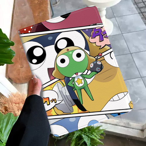 青蛙军曹keroro平板皮套适用ipad10保护壳pro13全包mini6软air56蚕丝纹10.9寸华为10.2笔槽11.5s小米三星