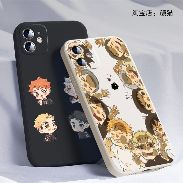 排球少年 木兔光太郎黑白侧边印刷11手机壳16适用iphone13PRO苹果15maxr红米K70一加ace3小米14液态IQOO12硅