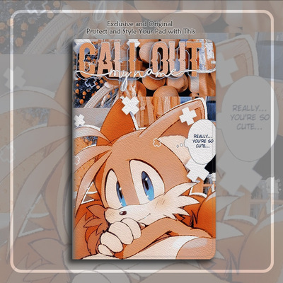 塔尔斯刺猬索尼克平板皮套11适用ipad10保护壳pro13全包mini6软air56蚕丝纹10.9寸华为matepad笔槽11.5s小米V