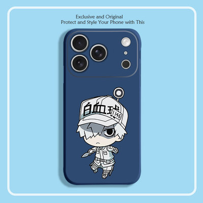 工作细胞白血球动漫周边8色液态硅胶12手机壳11适用14苹果15 16 17PROMAX红米K90全包软VIVO小米13挂绳IQOO