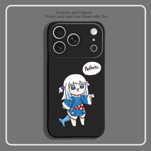 鲨鱼古拉GURA动漫周边8色液态硅胶12手机壳11适用14MAX苹果15 16 17 PRO红米K70一加VIVO小米13挂绳IQOO12