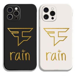 FAZE战队rain签名11手机壳12适用iphone13PRO苹果15maxr红米K70一加ace2小米14液态IQOO12硅胶VIVOX100全包软