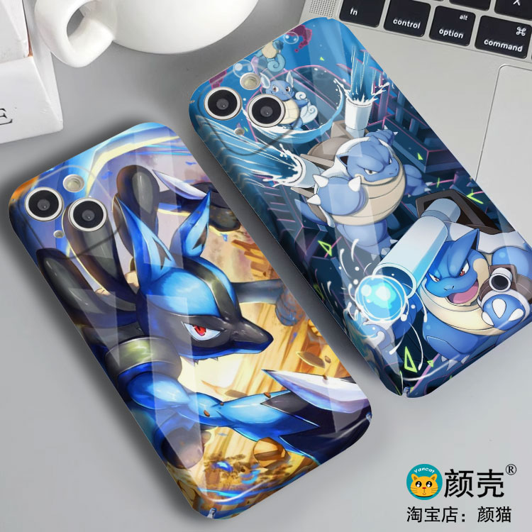 路卡利欧 水箭龟 宠物卡通手机壳适用iphone15promax菲林14全包边12苹果X小米13华为mate60玻璃P40硅胶VIVO