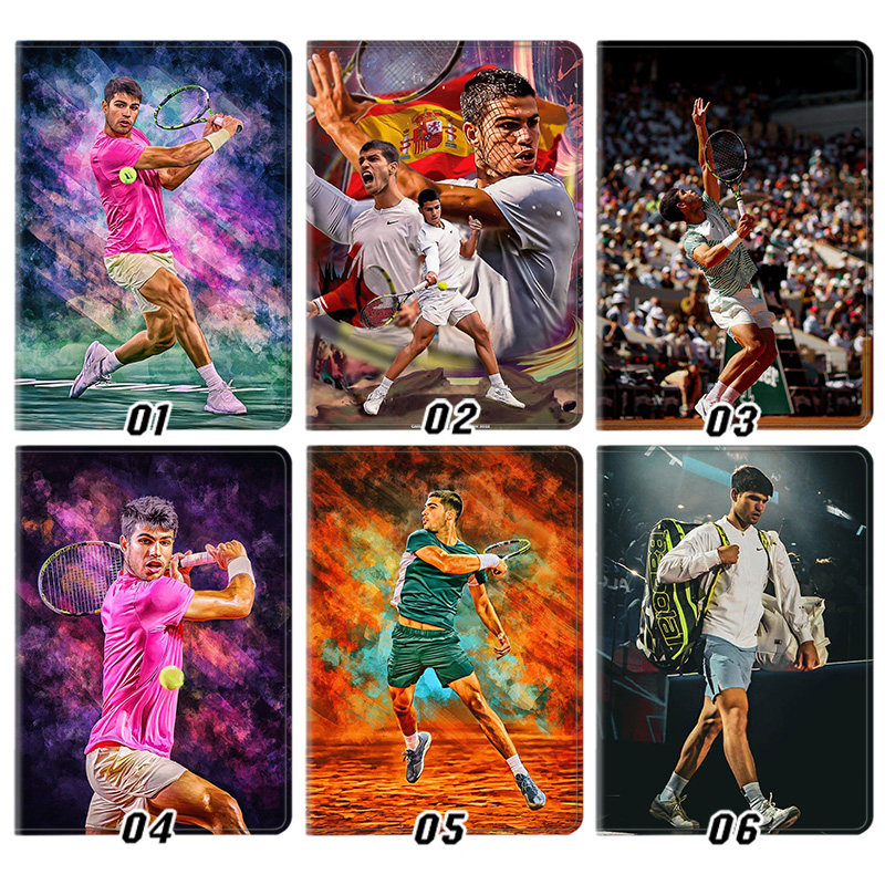 卡洛斯阿尔卡拉斯 网球周边外壳适用ipad10.2软air345第十代保护套matepad11笔槽mini6小米7pro13寸10.9