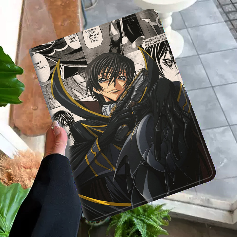 鲁路修Code Geass动漫周边平板皮套适用ipad10保护壳pro13全包mini6软air56蚕丝纹10.9寸华为10.2笔槽11.5s