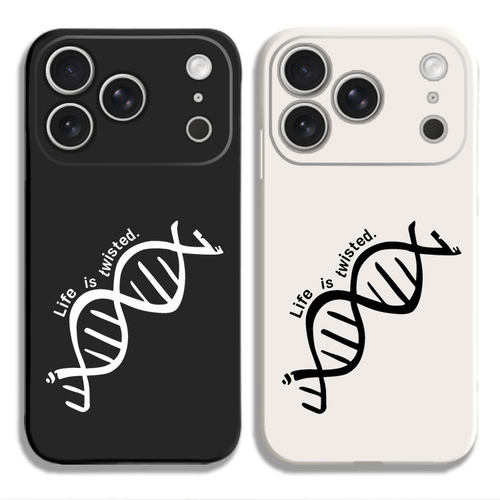 生物学双螺旋DNA显微镜周边手机壳适用iPhone15硅胶13苹果16液态12保护套17PROMAX挂绳VIVO