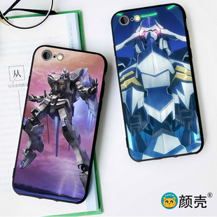 高达巴耶力6s适用XSMAX手机壳8plus磨砂iphone7软壳11E挂绳XR全包