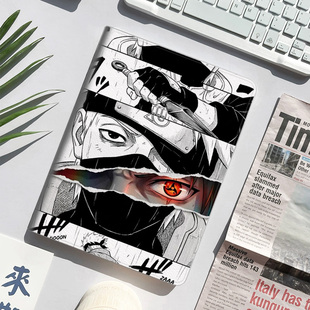 火影忍者卡卡西平板皮套适用ipad10保护壳pro13全包mini6软air56蚕丝纹10.9寸华为10.2笔槽11.5s小米三星