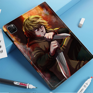 海盗战记冰海战记周边平板皮套适用ipad10保护壳pro13全包mini6软air56蚕丝纹10.9寸华为10.2笔槽11.5s小米