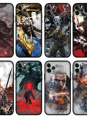 巫师3狂猎手机壳适用11PRO苹果XSMAX液态硅胶8PLUS华为NOVA67小米