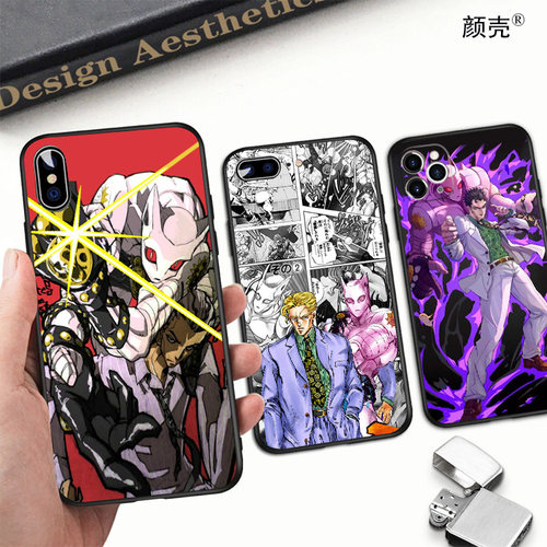 JOJO的手机壳SE适用XR奇妙冒险XS苹果12吉良吉影11PROMAX硅胶6S78