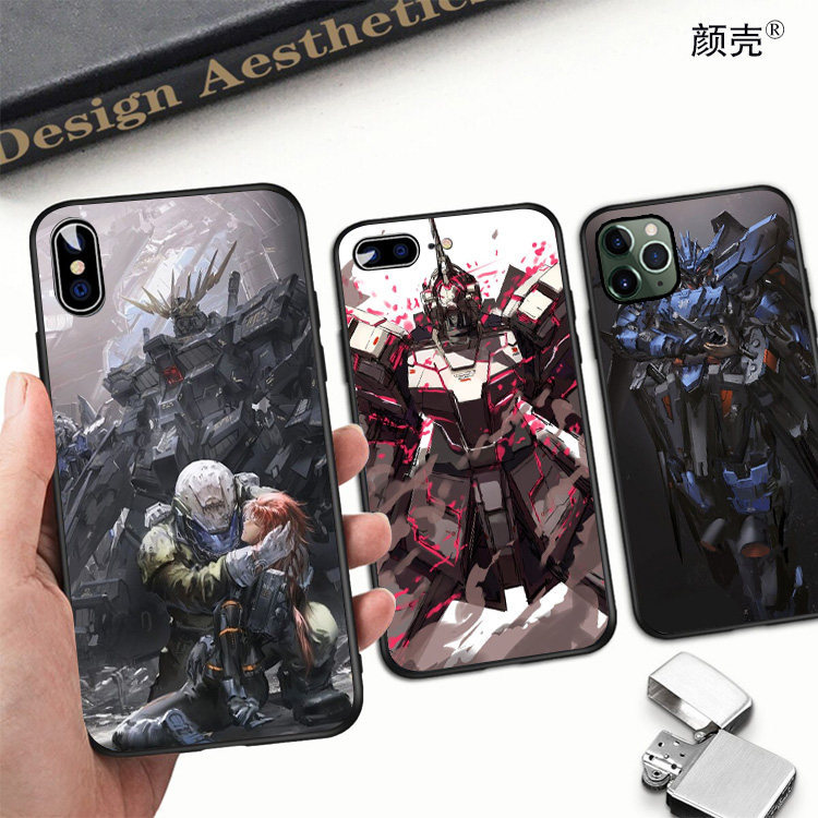 高达独角兽手机壳适用XR苹果11PROMAX防摔iphone6s软7/8plus硅胶X