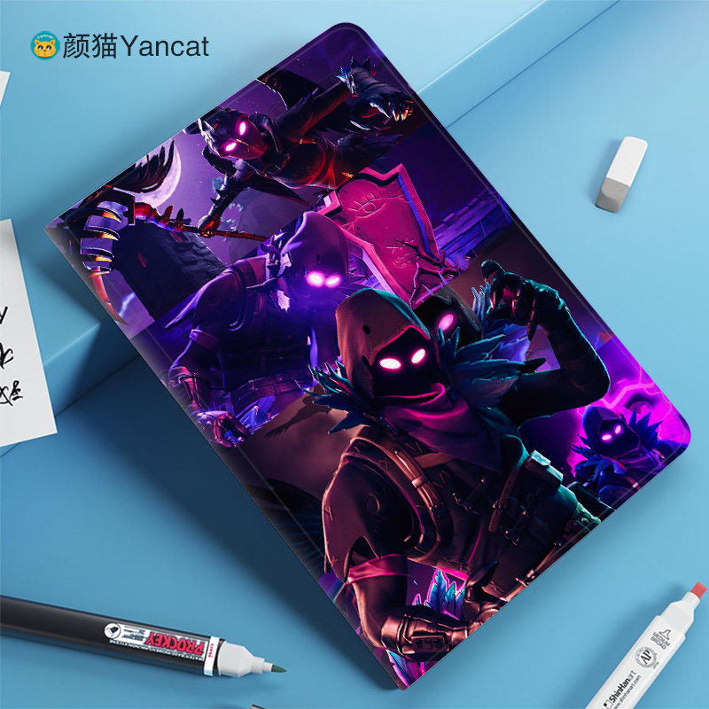 堡垒之夜平板皮套11适用ipad789保护壳pro10.5全包mini6软air12345蚕丝纹9.7寸华为matepad10.8小米6联想y700