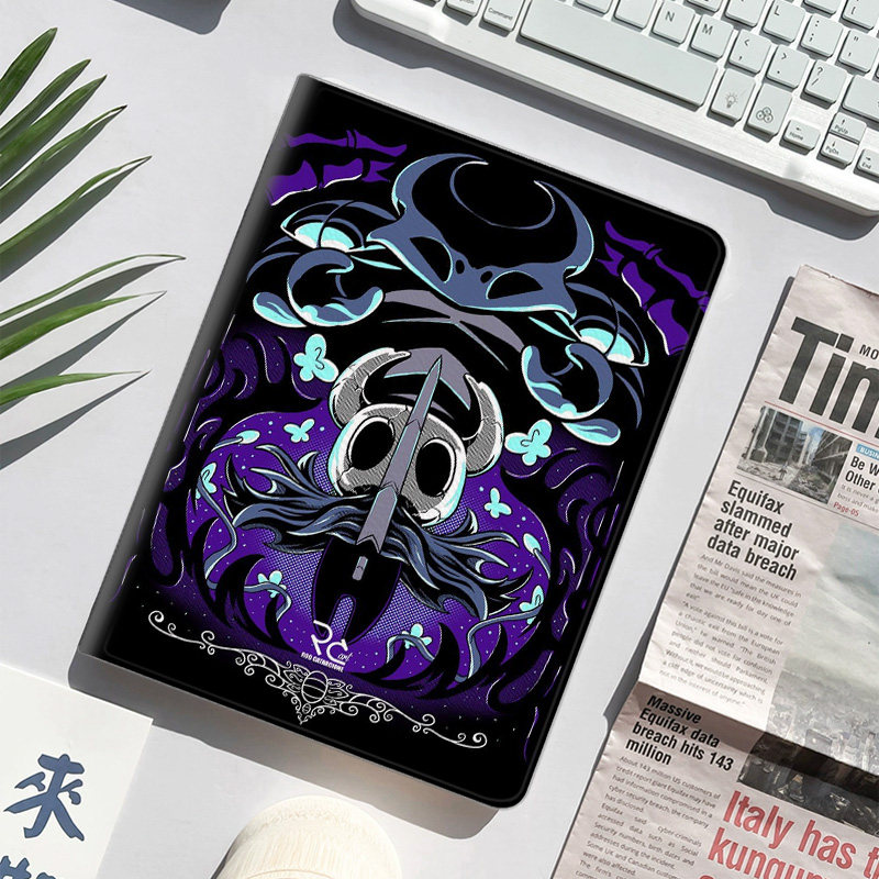 空洞骑士游戏周边简约复古平板皮套适用ipad10保护壳pro13全包mini6软air56蚕丝纹10.9寸华为10.2笔槽11.5s