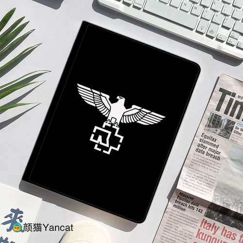 Rammstein德国战车平板皮套11适用ipad789保护壳pro13全包mini6软air56蚕丝纹9.7寸华为matepad11.5笔槽小米