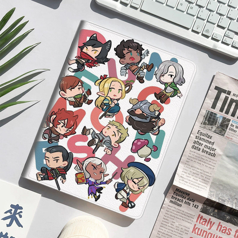 迷宫饭 动漫周边平板皮套适用ipad10保护壳pro13全包mini6软air56蚕丝纹10.9寸华为10.2笔槽11.5s小米三星