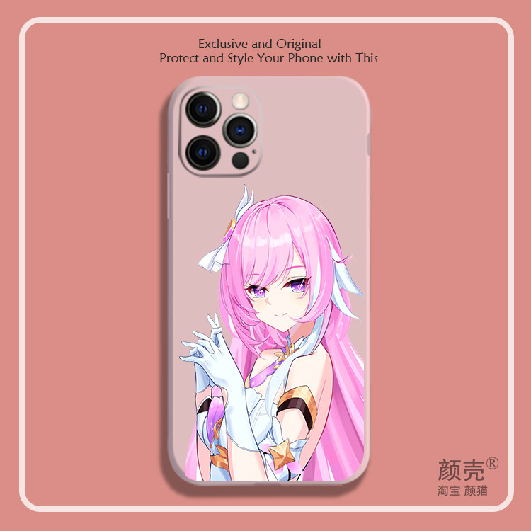崩坏三爱莉希雅 人之律者 12色液态硅胶手机壳适用苹果iphone 11 12