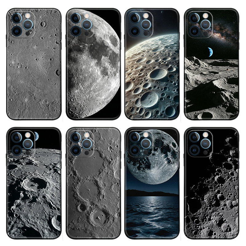 宇宙星空 手机壁纸 月球18PRO手机壳适用13磨砂MAX苹果11 14 15 16 17 PRO MAX小米VIVOPPO华为MATE60PRO
