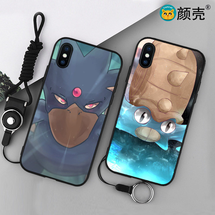 哥达鸭6s适用XSMAX手机壳8plus磨砂iphone7菊石兽5SE宠物卡通XR
