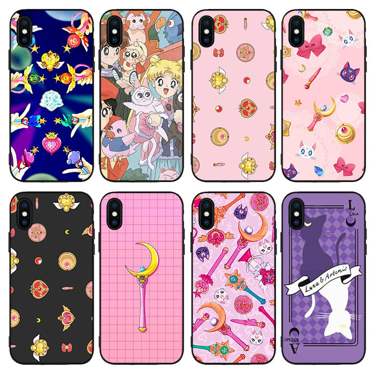 美少女战士动漫手机壳适用XR苹果XSMAX 78plus磨砂iphone6软11PRO