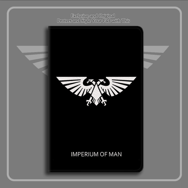 战锤双头鹰人类帝国平板皮套11适用ipad10保护壳pro13全包mini6软air6蚕丝纹10.9寸华为matepad笔槽11.5s小米